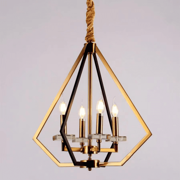 black and gold pendant light